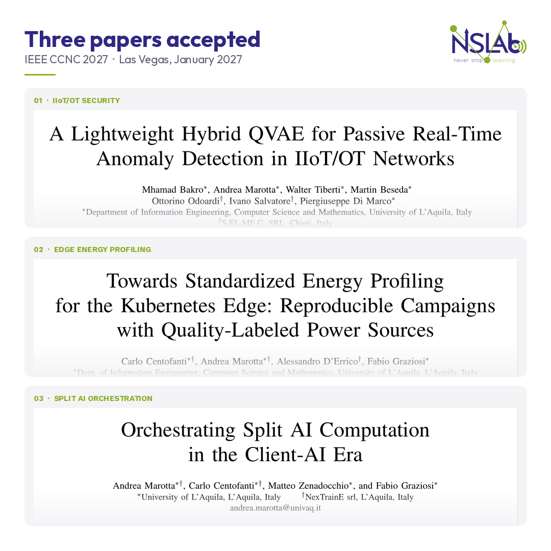 Three papers accepted at IEEE CCNC 2027